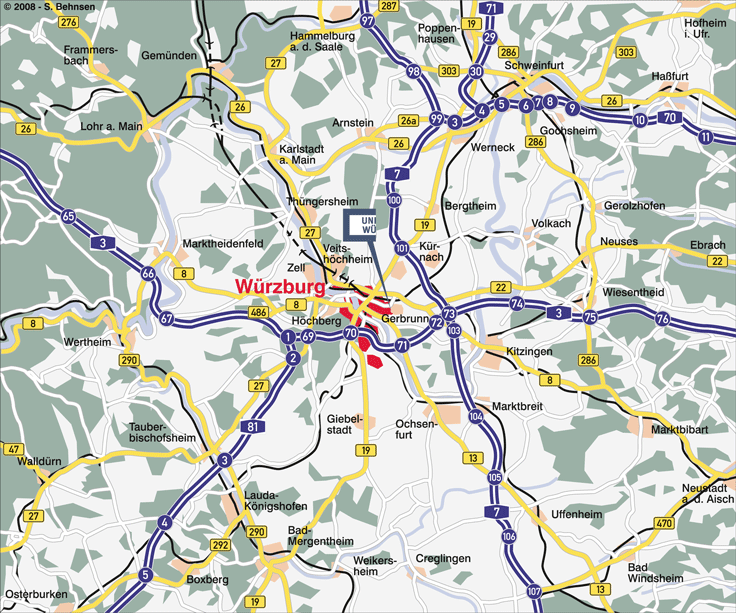 Bild: Karte Unterfranken