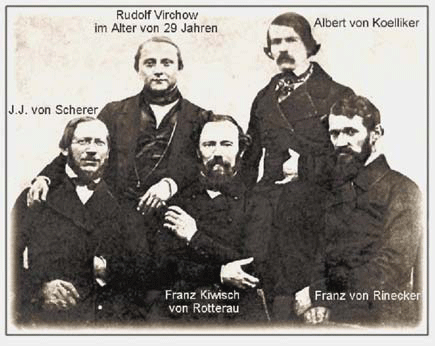 [Translate to Englisch:] Die fünf Gründungsmitglieder der Physikalisch-Medizinischen Gesellschaft