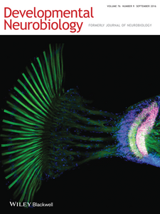 Cover of the journal "Developmental Neuobiology" (2016) Volume 76 Number 9