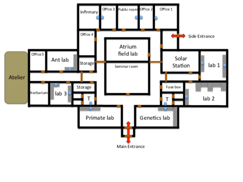 Map of the laboratory - Layout of the laboratory