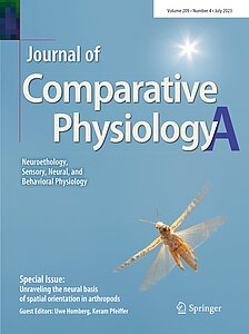 Cover of the "Journal of Comparative Physiology A" (2023) Volume 209 Issue 4