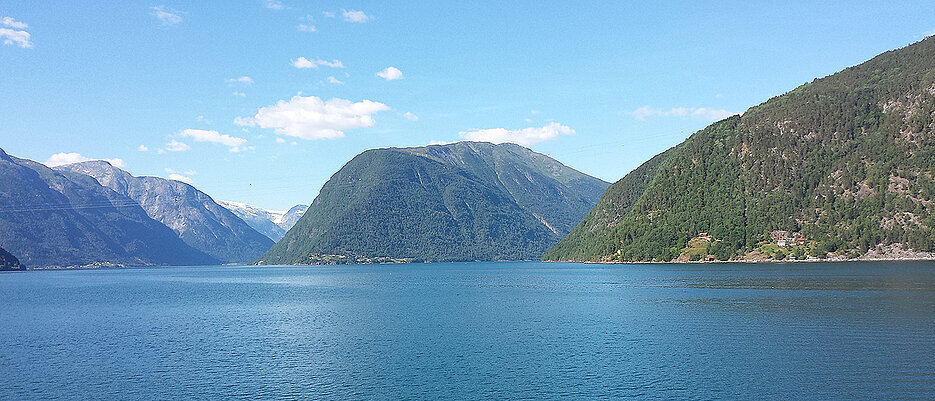 Studierende der Uni Würzburg können im neuen Double Degree Master ein bis drei Semester in Norwegen an der Universität Bergen verbringen. Insgesamt sieben Berge umgeben die Küstenstadt.