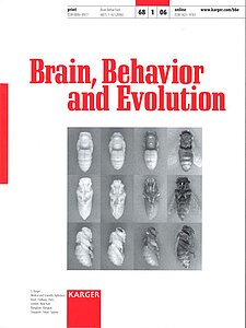 Titelbild des Journals "Brain, Behavior and Evolution" (2006) Volume 68 Issue 1 