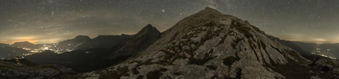 Watzmann in light at night