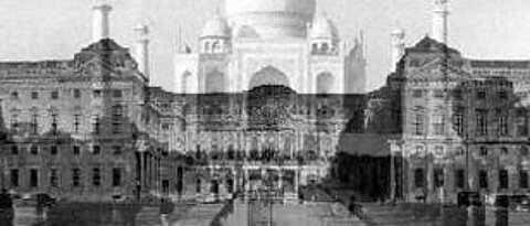 Residenz und Taj Mahal: Mit dieser Bildmontage macht das Indienzentrum die engen Beziehungen der Universität zu Indien deutlich. Bild: Zentrum Modernes Indien