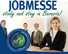Werbeplakat zur Absolventenmesse Study and Stay in Bavaria