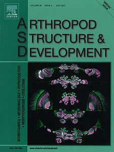Cover of the journal "Arthropod Structure and Development" (2011) Volume 40 Number 4