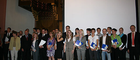 Die Preisträger der Akademischen Abschlussfeier 2009.